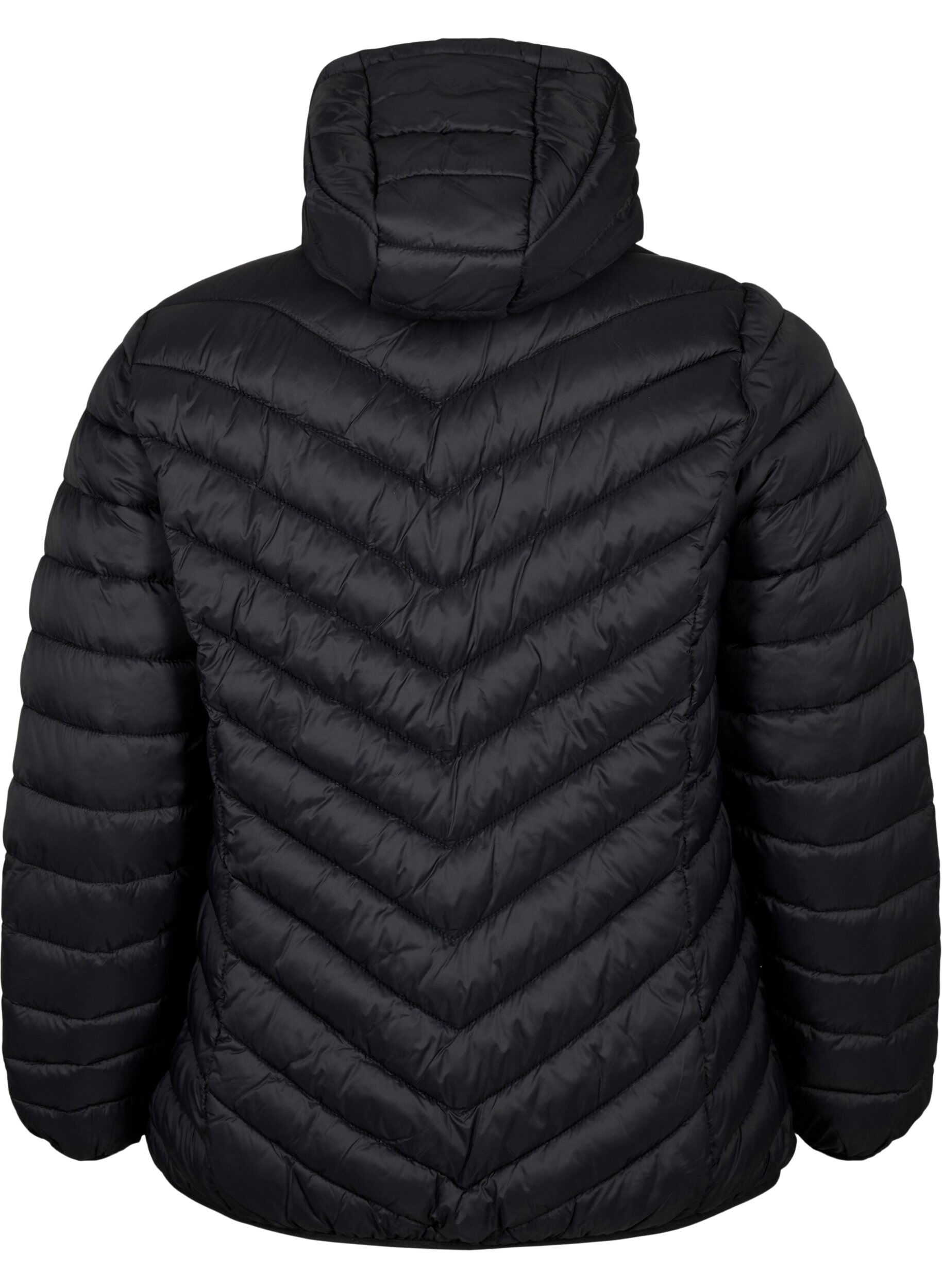 ZizziLetv&aelig;gts jakke med h&aelig;tte, Sort, Packshot image number 1