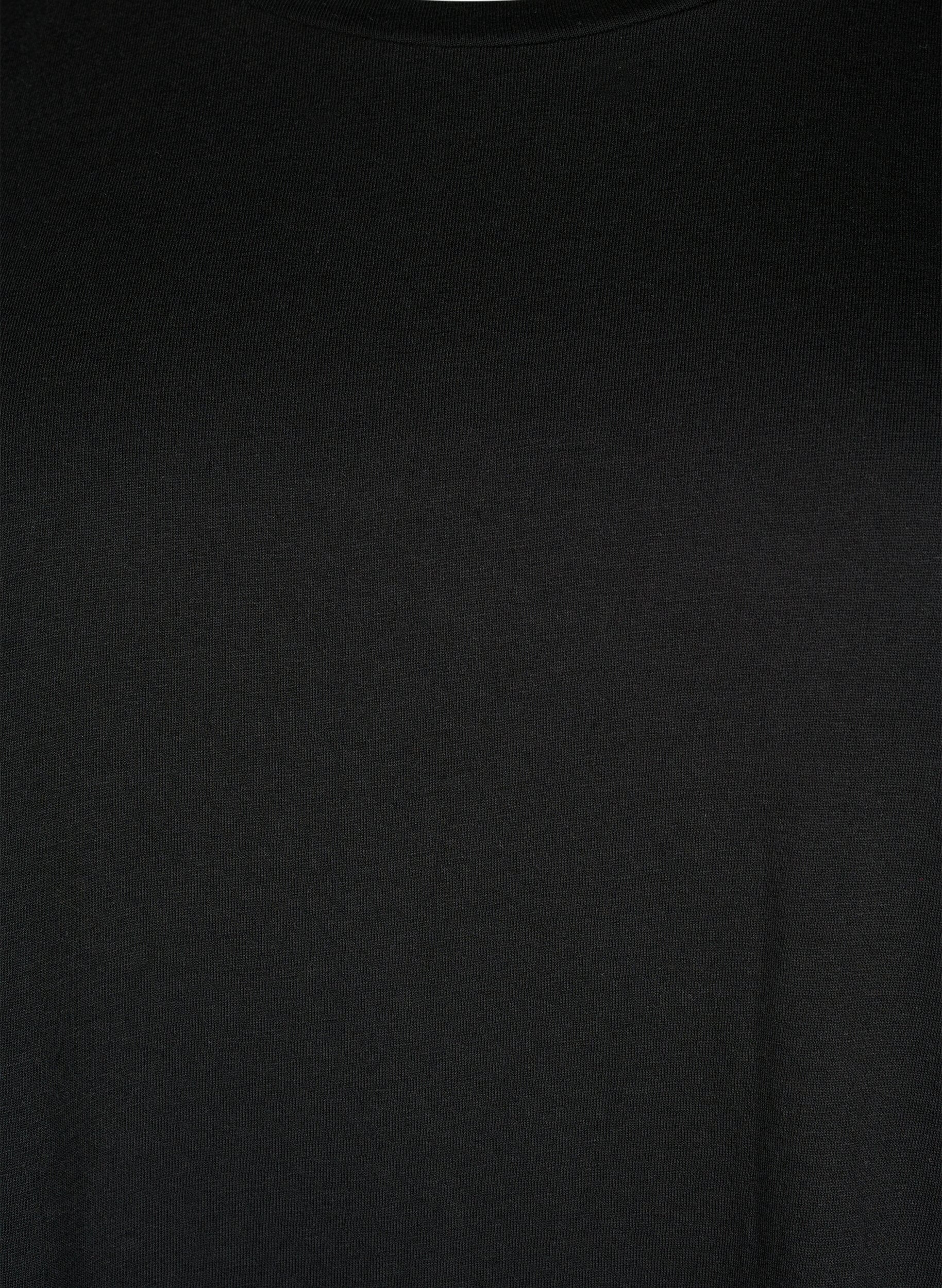 Zizzi 2-pak kort&aelig;rmet t-shirts, Sort, Packshot image number 2