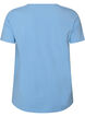 Ensfarvet basis t-shirt i bomuld, Bl&aring;, Packshot image number 1