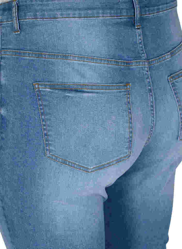 Emily jeans med slim fit og normal talje, Blue denim, Packshot image number 3