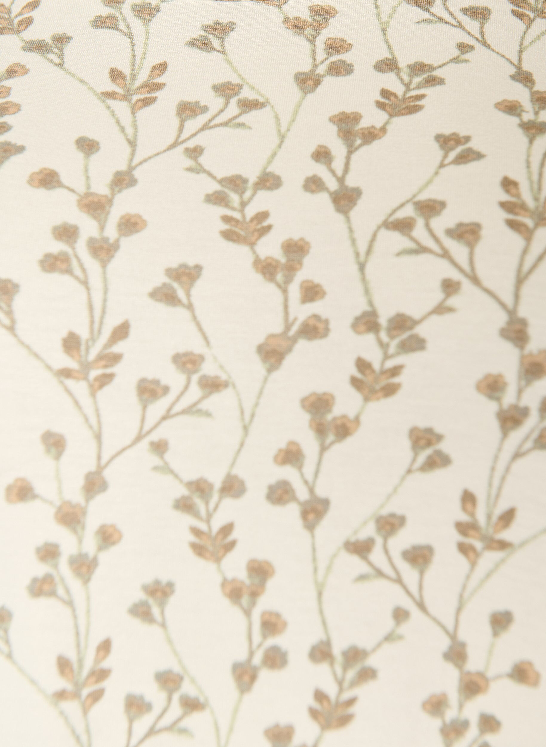 Zizzi T-shirt med blomsterprint, Vanilla, Packshot image number 2