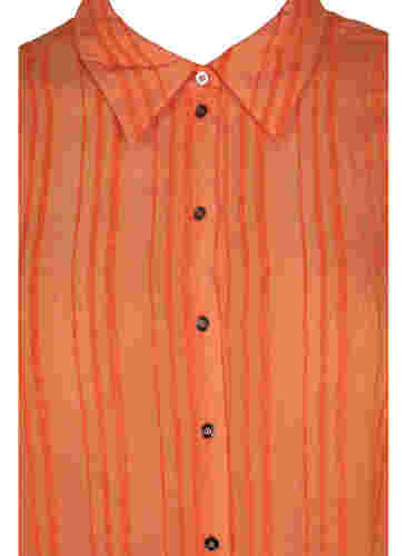Lang stribet skjorte med lange ærmer, Harvest Pumpkin, Packshot image number 2