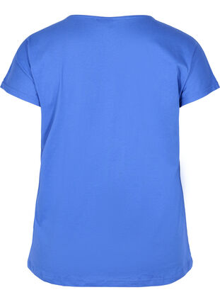 Løs bomulds t-shirt med korte ærmer, Dazzling Blue SUNNY, Packshot image number 1