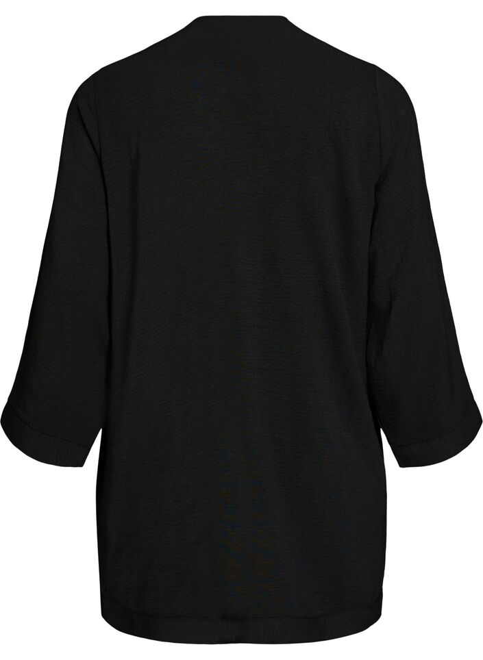 Kimono med 7/8-&aelig;rmer, Sort, Packshot image number 1