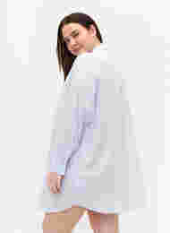 Stribet natskjorte i bomuld, White w. Blue Stripe, Model
