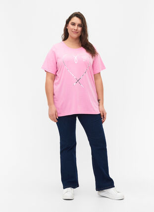 FLASH - T-shirt med motiv, Begonia Pink, Model image number 2
