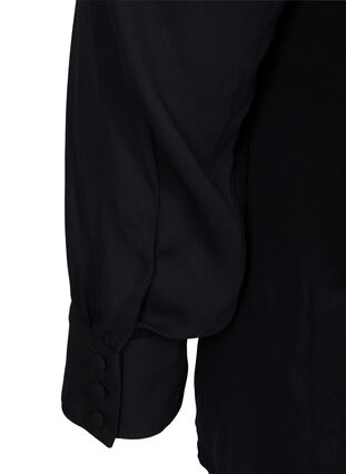 Bluse med lange ærmer, Black, Packshot image number 3