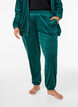 L&oslash;se bukser i velour, Gr&oslash;n, Model image number 2