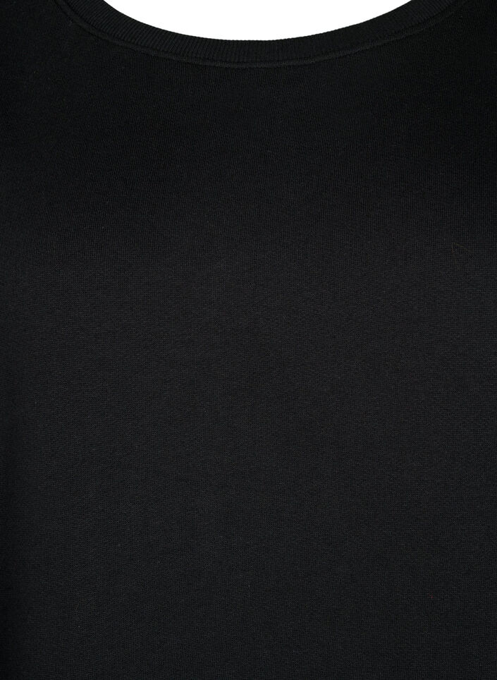 Sweat tunika med snøredetaljer, Black, Packshot image number 2