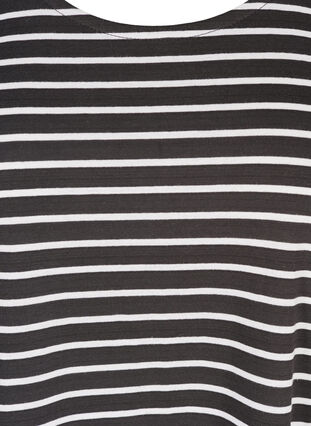 Ærmeløs midikjole i bomuld, Black stripe, Packshot image number 2