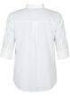 Skjortebluse med broderi anglaise og 3/4 ærmer, Bright White, Packshot image number 1