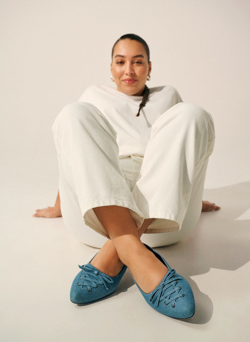 Ballerina med sn&oslash;redetalje, Bl&aring;, Image image number 0