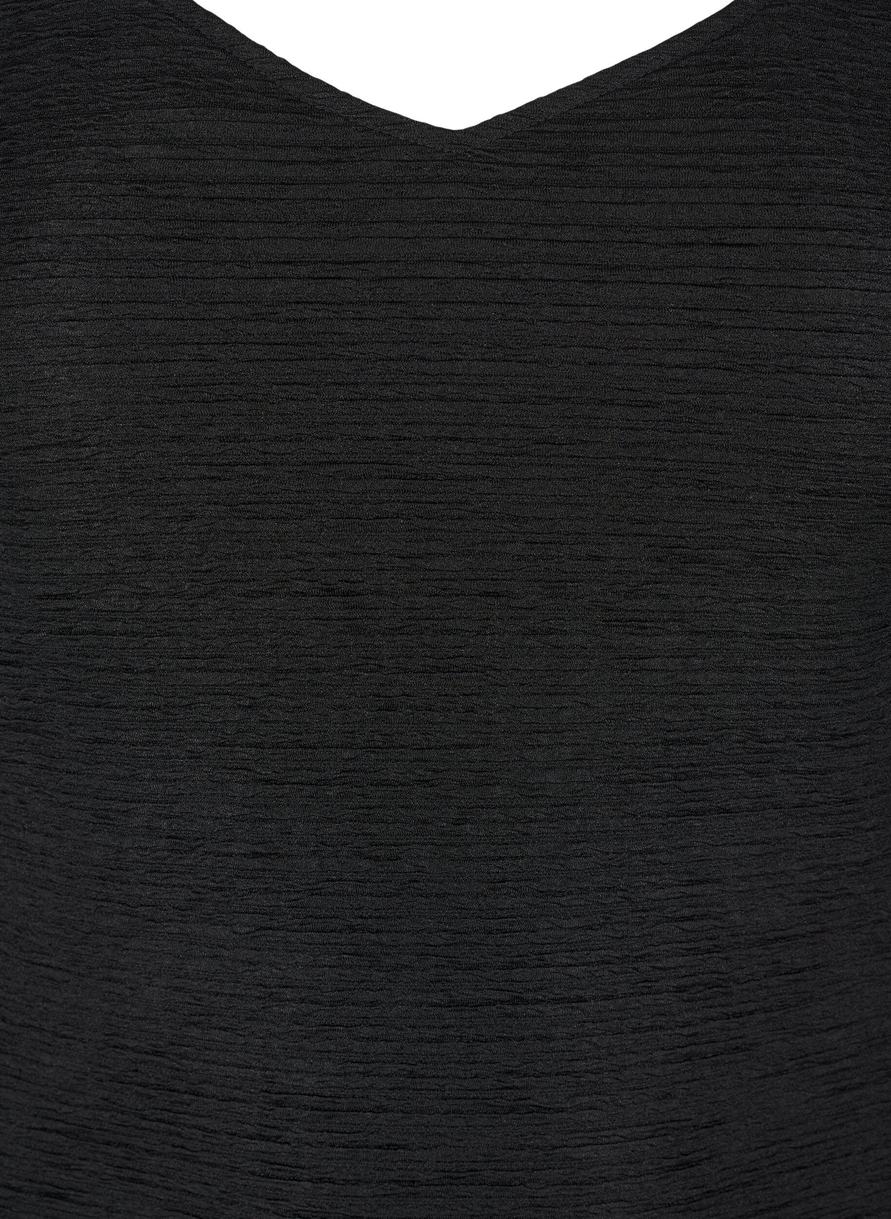 Zizzi &AElig;rmel&oslash;s bodystocking med tekstur, Black, Packshot image number 2