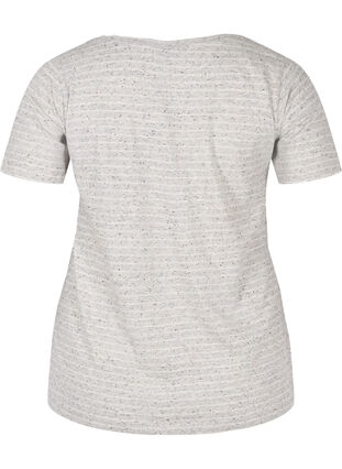 Meleret bomulds t-shirt, Light Grey Melange, Packshot image number 1
