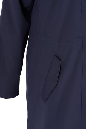 Softshell jakke med hætte, Night Sky solid, Packshot image number 3