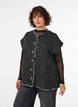 Ternet vest med dekorative knapper, Sort, Model image number 0