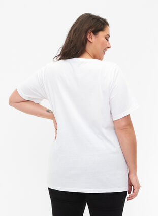 FLASH - 2-pak t-shirts med v-hals, White/Black, Model image number 1