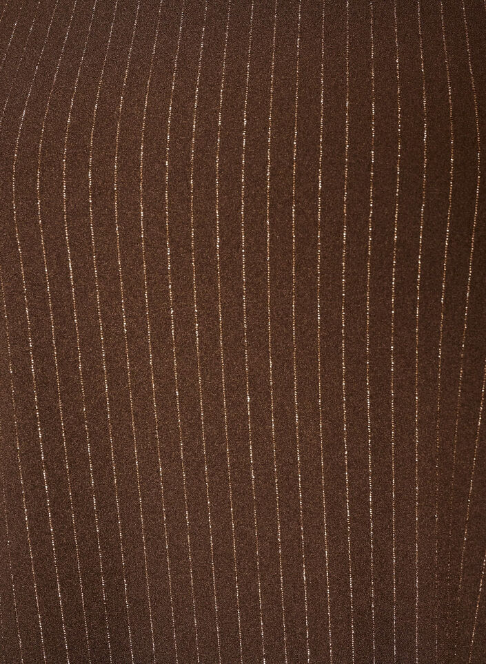 Kort A-formet kjole med glimmerstriber, Brun, Packshot image number 2