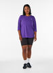 Tr&aelig;ningsbluse med 3/4 &aelig;rmer, Lilla, Model image number 1