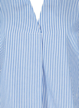 Stribet skjorte i økologisk bomuld, Dazzling Blue Stripe, Packshot image number 2