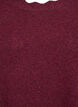 Strikbluse med b&oslash;lgekanter., M&oslash;rk Bordeaux, Packshot image number 2