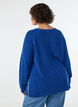 Strikbluse med diagonalt m&oslash;nster og raglan&aelig;rmer, Bl&aring;, Model image number 2