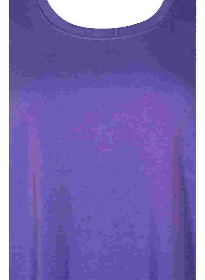 Sweatkjole med korte ærmer og slids, Ultra Violet, Packshot image number 2