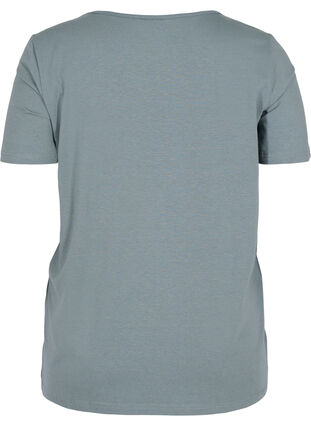 Kortærmet t-shirt med v-udskæring, Balsam Green, Packshot image number 1