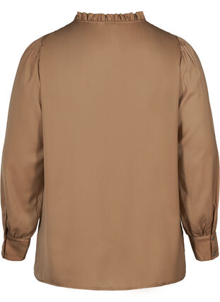 Skjorte med pufærmer og flæsekant, Cobber, Packshot image number 1