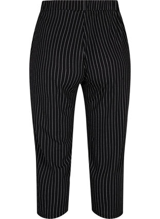 Løse bukser med 7/8 længde, Black White Stirpe, Packshot image number 1