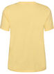 T-shirt i &oslash;kologisk bomuld med hulbroderi, Gul, Packshot image number 1