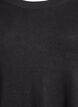 Strikbluse med knapper i siden, Sort, Packshot image number 2