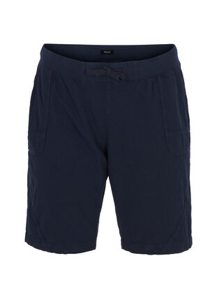 Løse shorts i bomuld med lommer, Night Sky, Packshot image number 0