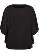Chiffonbluse med balloneffekt, Sort, Packshot image number 0