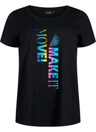 Trænings t-shirt med print, Black Make It Move