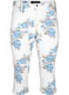 Amy capri jeans med blomsterprint og høj talje, White B.AOP, Packshot image number 0
