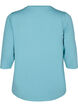 Tr&aelig;ningsbluse med 3/4 &aelig;rmer, Bl&aring;, Packshot image number 1