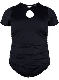 Badedragt med korte ærmer, Black