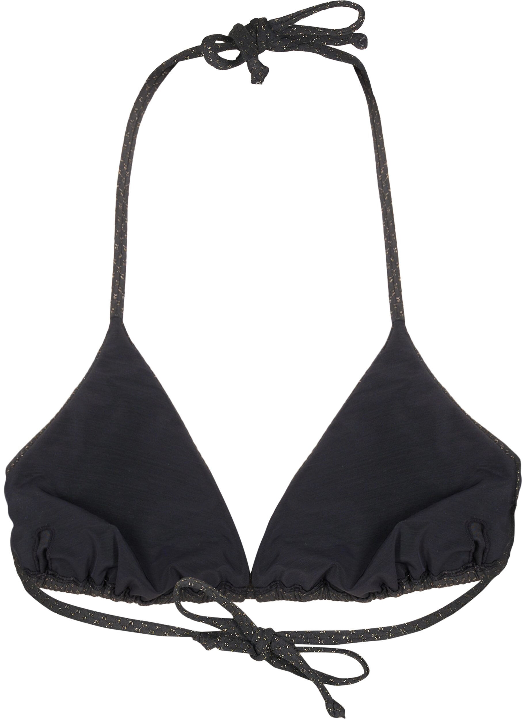 Zizzi Trekants-bikini med glimmer, Sort, Packshot image number 1
