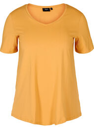 Basis t-shirt med v-hals, Spruce Yellow