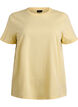 Basis t-shirt i bomuld med rund hals , Gul, Packshot image number 0