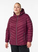 Letv&aelig;gts jakke med h&aelig;tte, M&oslash;rk Bordeaux, Model image number 0