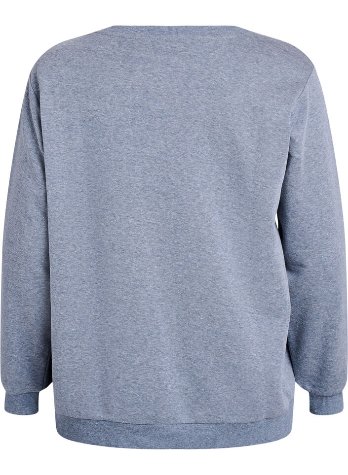 Sweatshirt med broderet Milano-motiv, Grå, Packshot image number 1