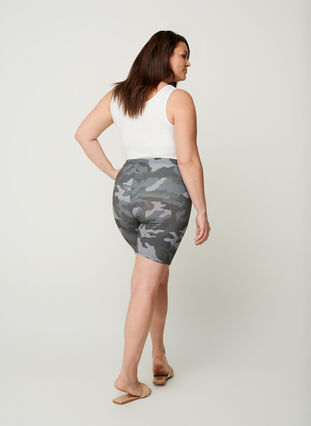 Cykelshorts med camouflage print, Army AOP, Model image number 1