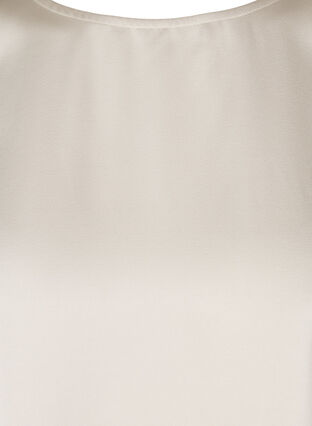 Ensfarvet top med rund halsudskæring, Gray Morn, Packshot image number 2