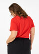 Basis t-shirt i bomuld med rund hals , R&oslash;d, Model image number 2