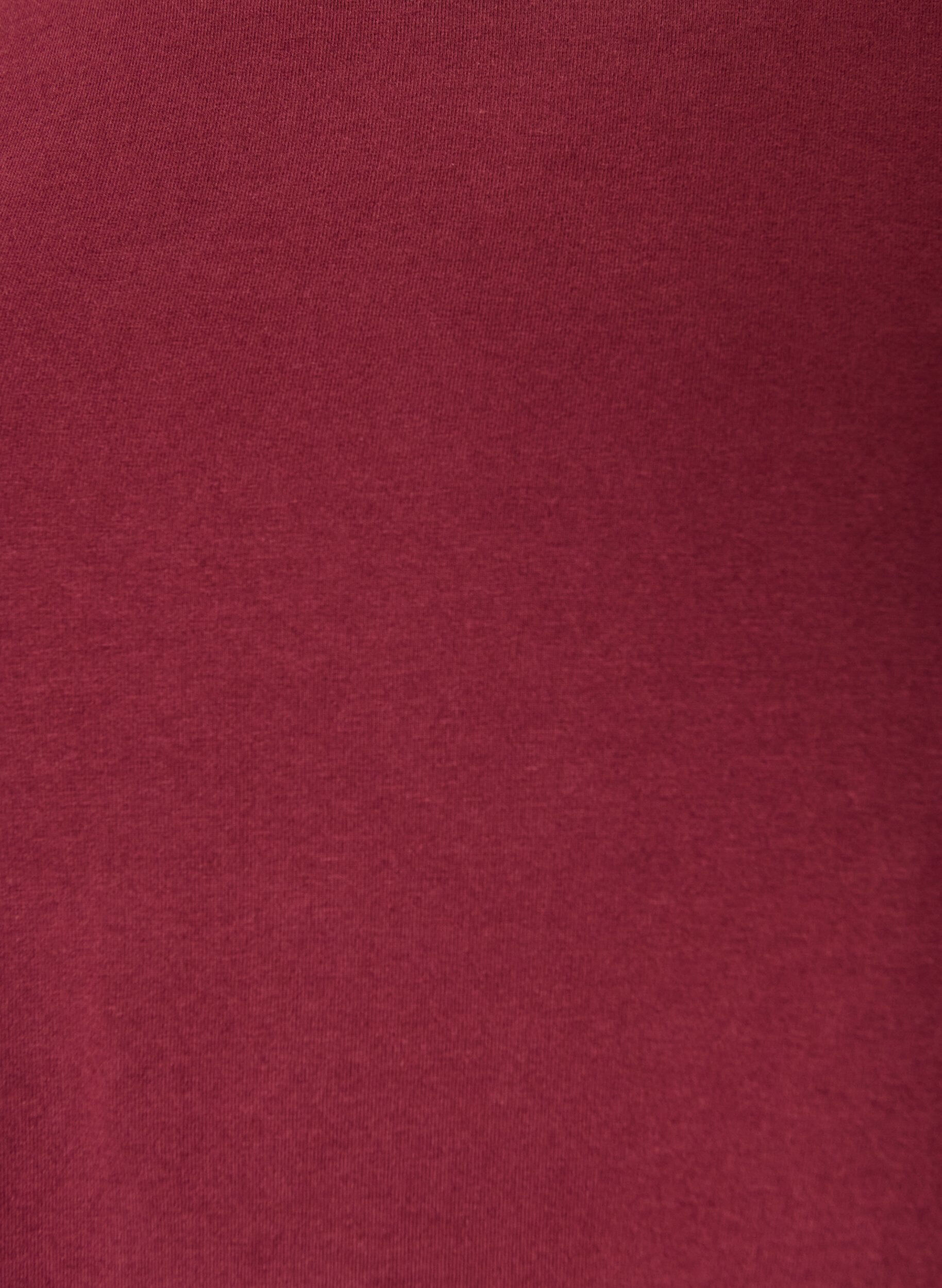 ZizziBasis jerseybluse med lange &aelig;rmer, R&oslash;d, Packshot image number 2