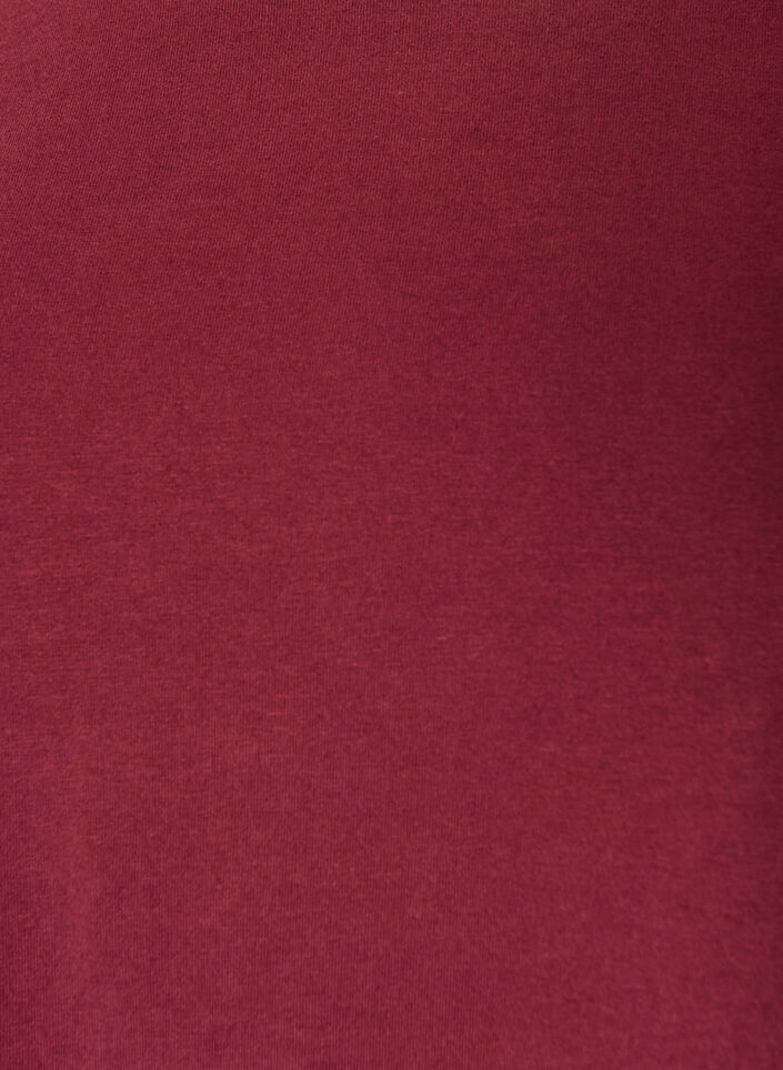 Basis jerseybluse med lange &aelig;rmer, R&oslash;d, Packshot image number 2