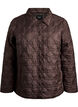 Let vatteret jakke med dekorativ quiltning, Brun, Packshot image number 0