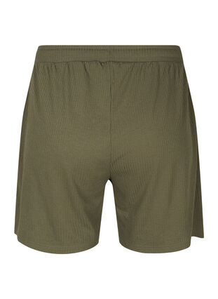 Shorts i ribkvalitet med lommer, Dusty Olive, Packshot image number 1